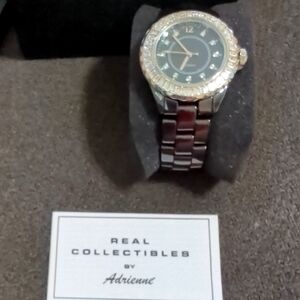 Adrienne Two-Tone Watch with Crystal Details